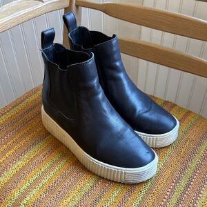 Dolce Vita Black Chelsea Boots with White Sole